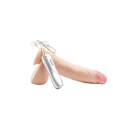 Simple Pleasure wibrator 7 trybów wibracji cyberskóra kolor cielisty 23 cm sterowany przewodowo