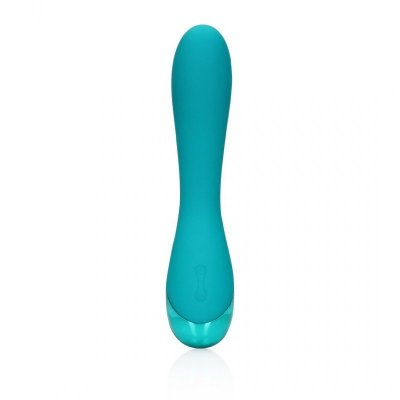 Smooth Silicone G-Spot Vibrator - Teal Blue
