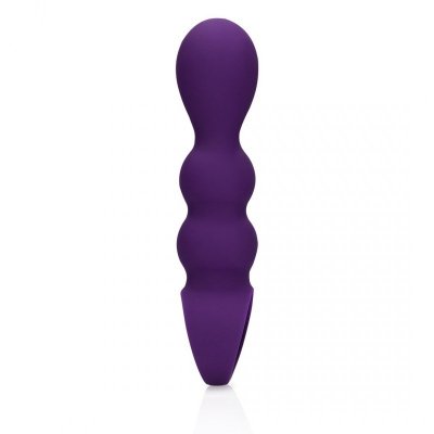 Teardrop Shaped Anal Vibrator - Clear Purple