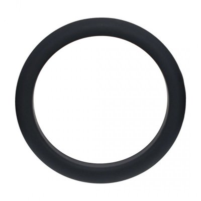 Wide O Silicone Cockring - XL - 50mm - Black