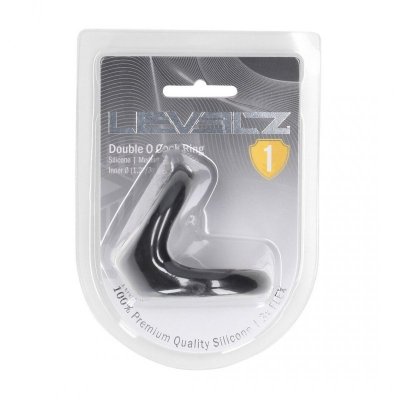 Double O Silicone Cockring - M - Black