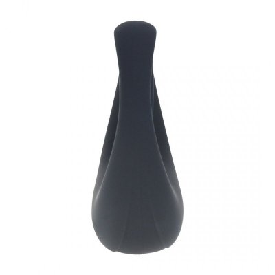 Vibrating Liquid Silicone Cock and Ball Ring - Black