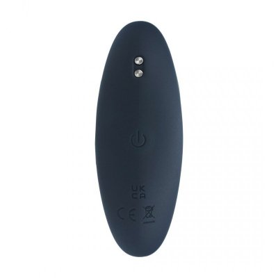 Vibrating Silicone Prostate Stimulator Anal Plug - M - Black