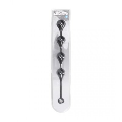 Silicone Waterdrop Anal Balls - XL - 50mm - Black