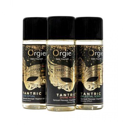 Orgie Sensual Massage Vegetal Oil Tantric Mini Size Collection 3 x 30 ml set