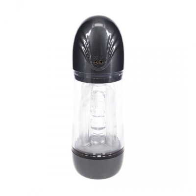 SonicPull - Suction and Vibration Masturbator Pump - Multimedia Enhanced - Gun Metal