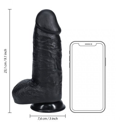 Extra Thick Straight with Balls 9 / 23 cm - Black