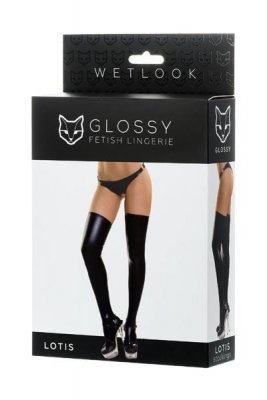 Pończochy Lotis Glossy Shiny Wetlook XL TOYFA