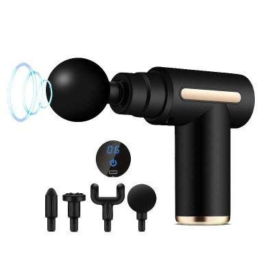 Akumulatorowy Pistolet Do Masażu Ciała Mocny MASSAGE GUN + 4 Końcówki