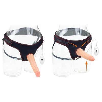 ZESTAW STAP-ON DILDO SZTUCZNY PENIS PROTEZA Z WIBRACJAMI 19 CM