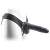 Realistyczna żylasta nakładka na penisa przedłużka z jądrami strap on czarna 20 cm
