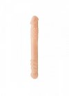 Dwustronne cieliste dildo z wypustkami 25 cm