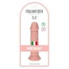 Realistyczne żylaste dildo z przyssawką cieliste 13 cm