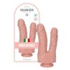 Podwójne realistyczne dildo waginalno analne na przyssawce