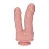 Podwójne realistyczne dildo waginalno analne na przyssawce
