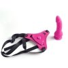 Regulowany strapon dildo na pasku sztuczny różowy penis 14 cm