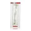 Szklane gładkie dildo zakrzywione przeźroczyste 17 cm