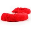 Kajdanki z futerkiem Fetish Pleasure Fluffy Handcuffs Red