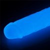Świecący w ciemności dildo penis niebieski Lovetoy 20 cm