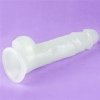 Świecący w ciemności dildo penis niebieski Lovetoy 21,5 cm