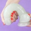 Świecący w ciemności dildo penis niebieski Lovetoy 21,5 cm