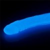 Dwustronne podwójne dildo świecące w ciemności 37 cm