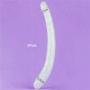 Dwustronne podwójne dildo świecące w ciemności 37 cm
