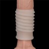 Wibrujący kołnierz na penisa Vibrating Spiral Knights Ring (White)