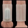 Wibrujący kołnierz na penisa Vibrating Ridge Knights Ring (White)