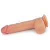 Wibrator rotacyjny dildo z jądrami na przyssawce 21,5 cm