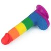 Kolorowy tęczowy dildo penis Lovetoy lgbt 19 cm