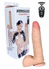 Realistyczne dildo wibrujące cyber skóra z pilotem 20 cm