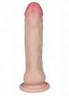 Miękki realistyczny penis dildo na przyssawce wibrator rotacje obroty 17cm