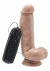 Dildo cock 6 inch w/ balls flesh vibr.