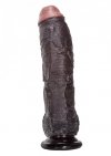 Afrykańskie dildo z przyssawką realistyczny penis 19 cm