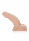 Proteza sztuczny penis miękki z jądrami cielisty 12,7 cm
