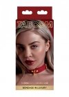 Czerwona obroża na szyję BDSM 3 kółka