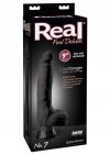 Realistyczne dildo wibrujące na przyssawce żylaste czarne 23 cm