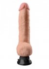 Realistyczne wibruące dildo z jądrami na przyssawce 24 cm