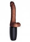 Realistyczny pogdrzewany wibrator brązowy 19 cm