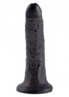 Czarne realistyczne dildo sztuczny penis na przyssawce 17,8 cm