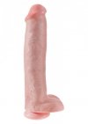 Dildo king cock 15 with balls flesh