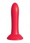 Strap-on dla początkujących czerwone gładkie dildo sztuczny penis 13 cm