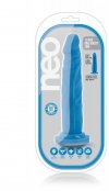 Niebieskie żylaste dildo penis na przyssawce pochwa oszaleje 19 cm