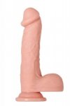 Podgrzewany naturalny wibrator z jądrami 19 cm