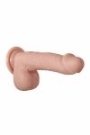 Podgrzewany naturalny wibrator z jądrami 19 cm