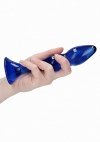 Wyprofilowane szklane dildo analne korek 15 cm