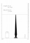Mega długie spiczaste gładkie dildo analne 42 cm