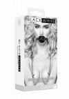 Knebel oddychający do ust z klipsami na sutki breathable ball gag