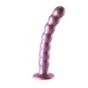 Beaded g-spot dildo - 8'' / 20,5 cm - rose gold